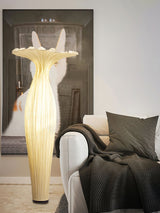 Modern Fabric Vase Floor Lamp with Integrated LED for Living Room Decor