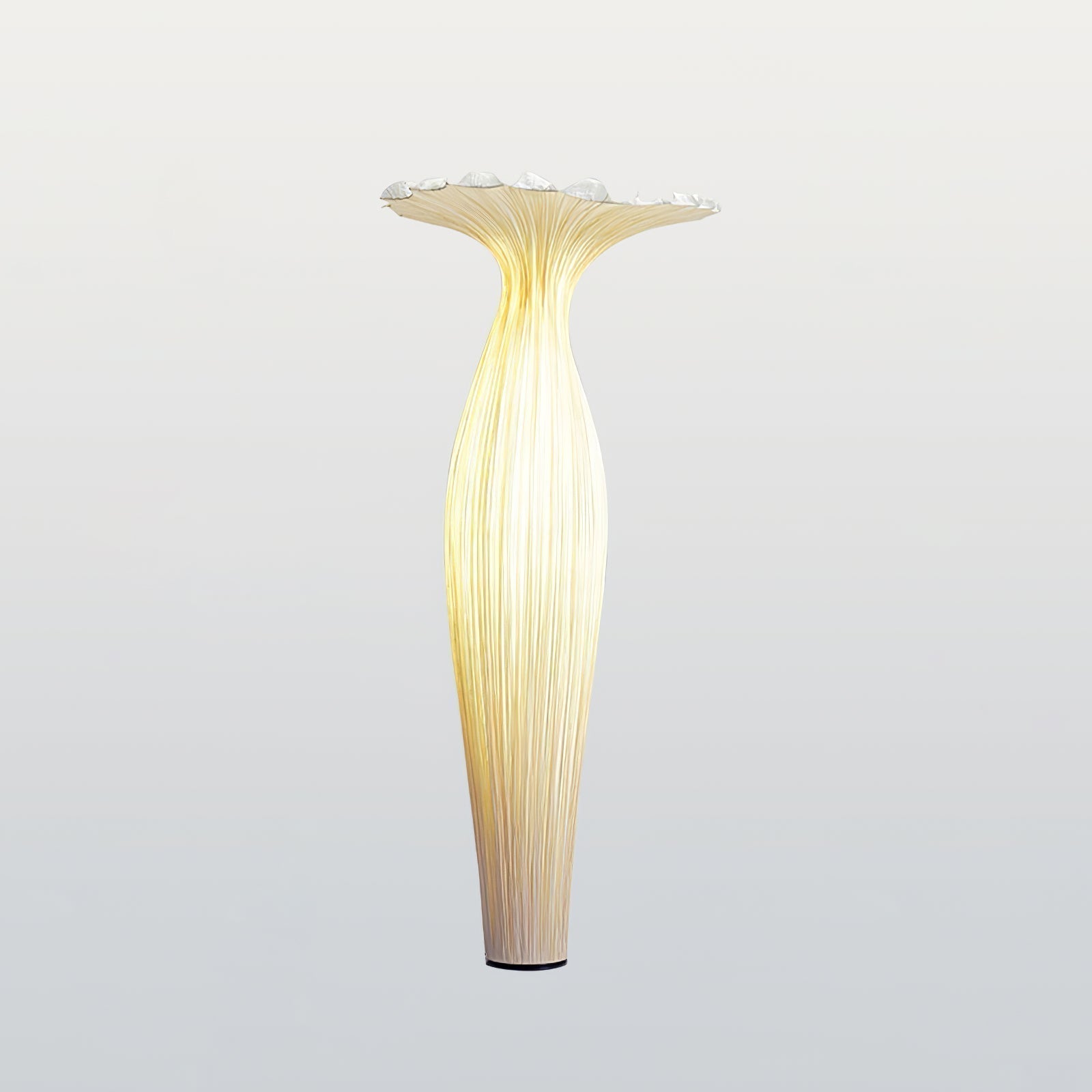 Modern Fabric Vase Floor Lamp with Integrated LED for Living Room Decor
