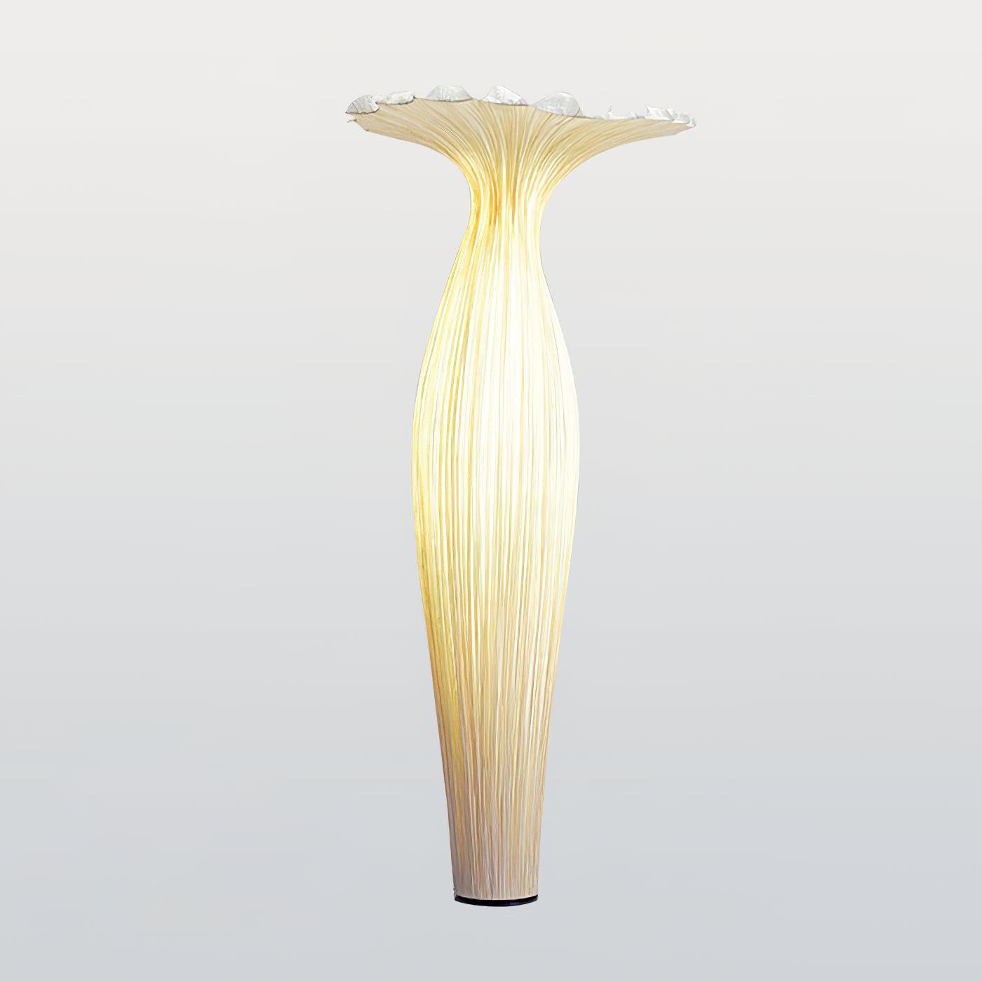 Modern Fabric Vase Floor Lamp with Integrated LED for Living Room Decor