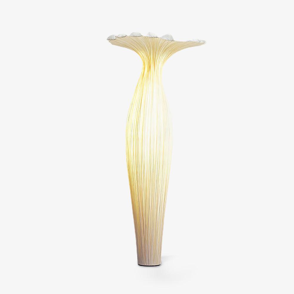 Modern Fabric Vase Floor Lamp with Integrated LED for Living Room Decor