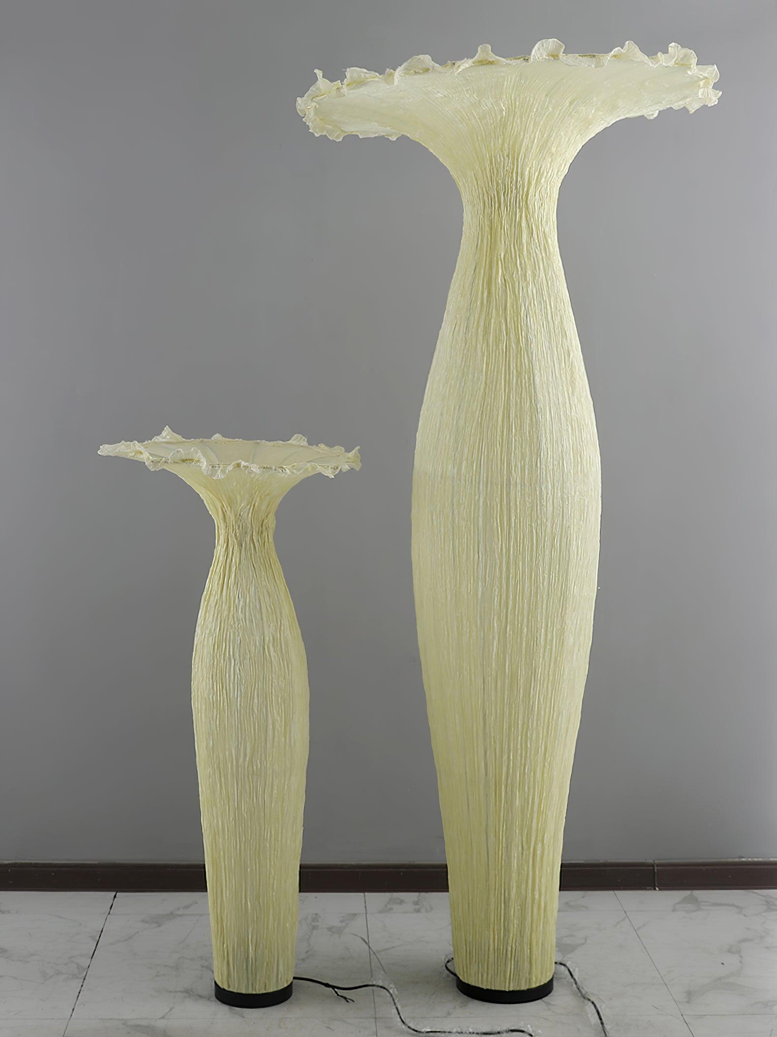 Modern Fabric Vase Floor Lamp with Integrated LED for Living Room Decor