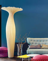 Modern Fabric Vase Floor Lamp with Integrated LED for Living Room Decor