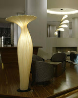 Modern Fabric Vase Floor Lamp with Integrated LED for Living Room Decor