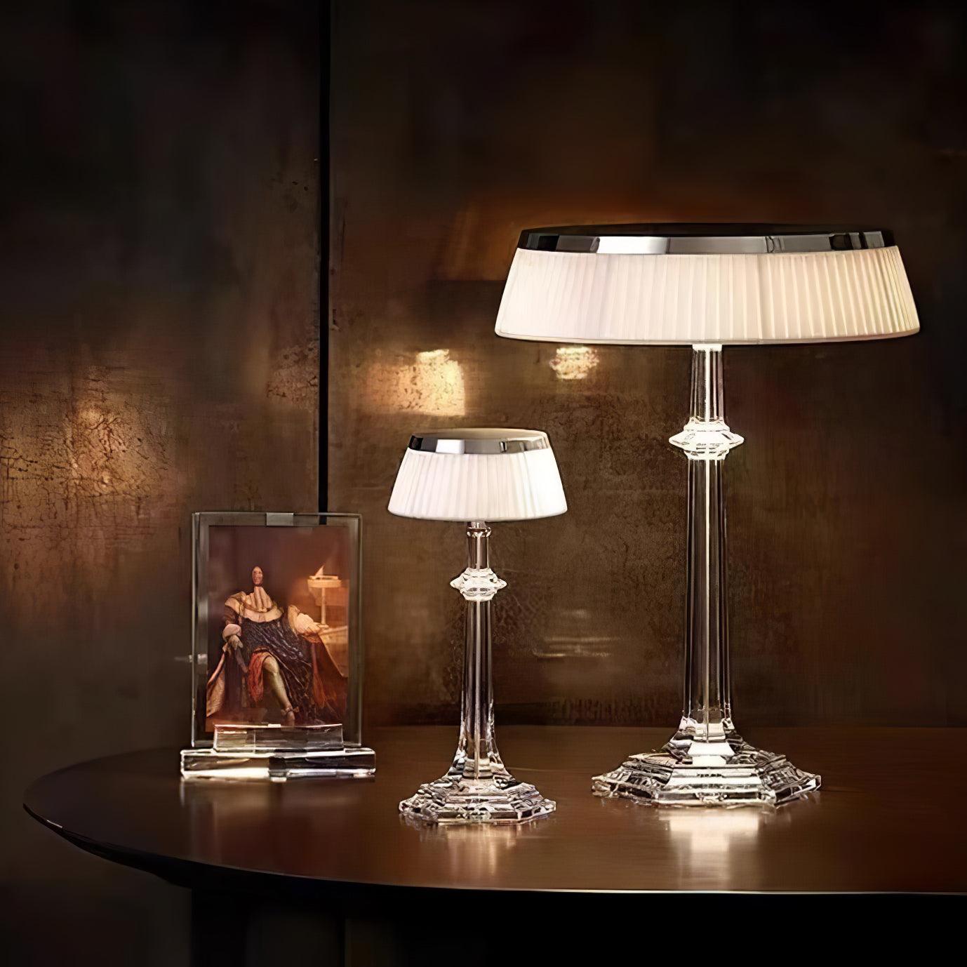Versailles Modern Curved Glass Table Lamp for Bedroom and Office Task Lighting