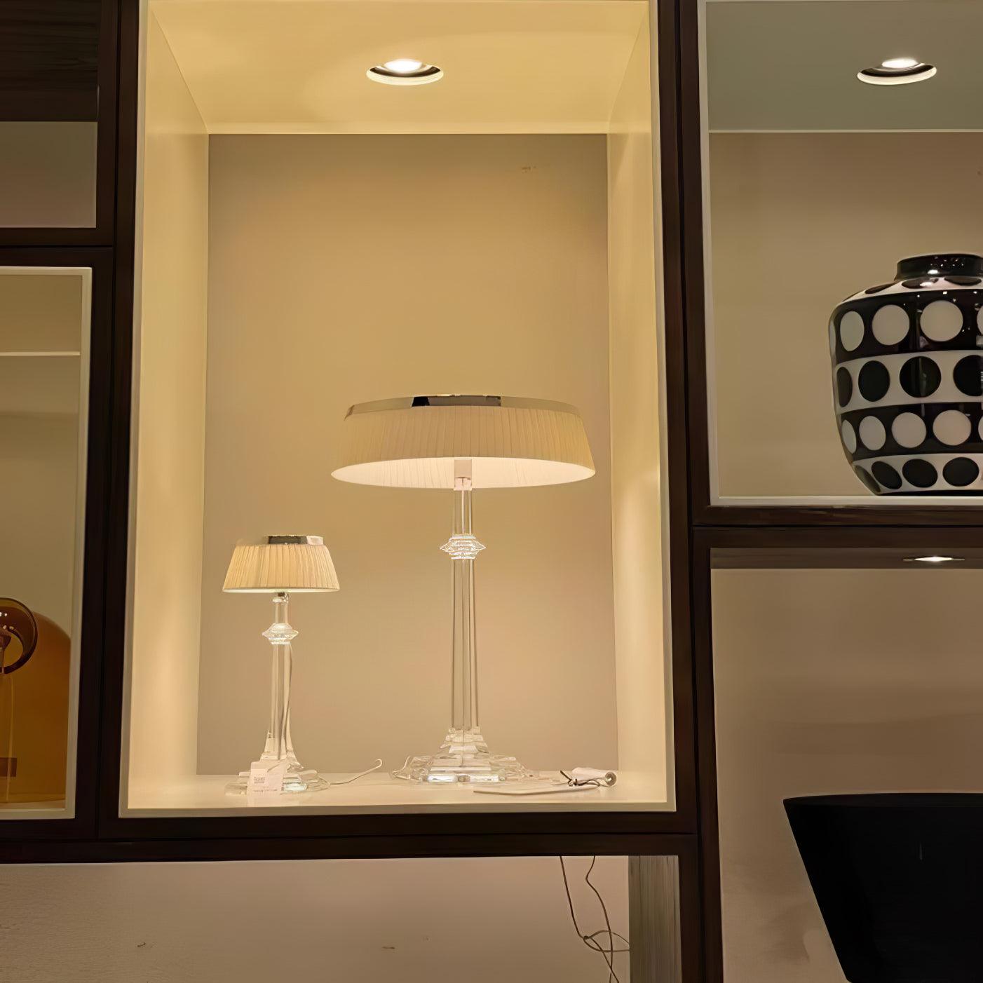 Versailles Modern Curved Glass Table Lamp for Bedroom and Office Task Lighting