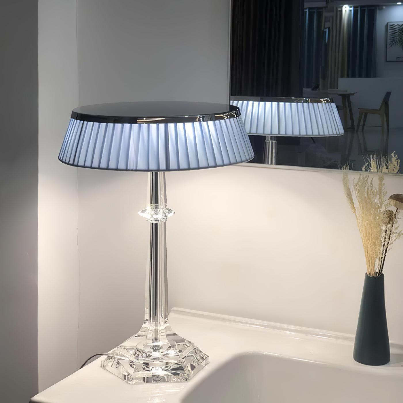 Versailles Modern Curved Glass Table Lamp for Bedroom and Office Task Lighting