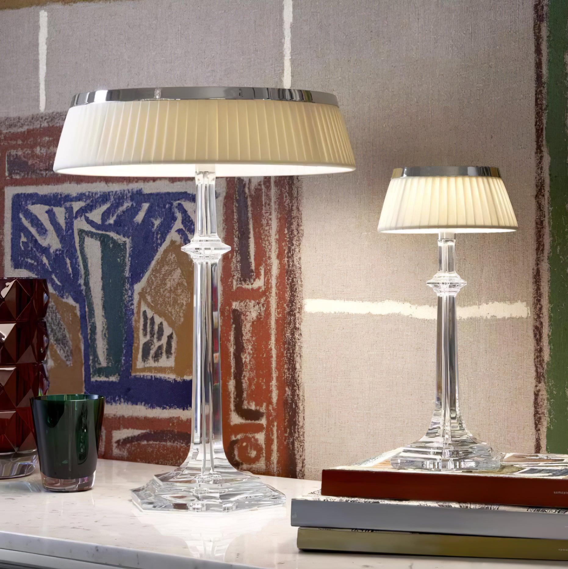 Versailles Modern Curved Glass Table Lamp for Bedroom and Office Task Lighting