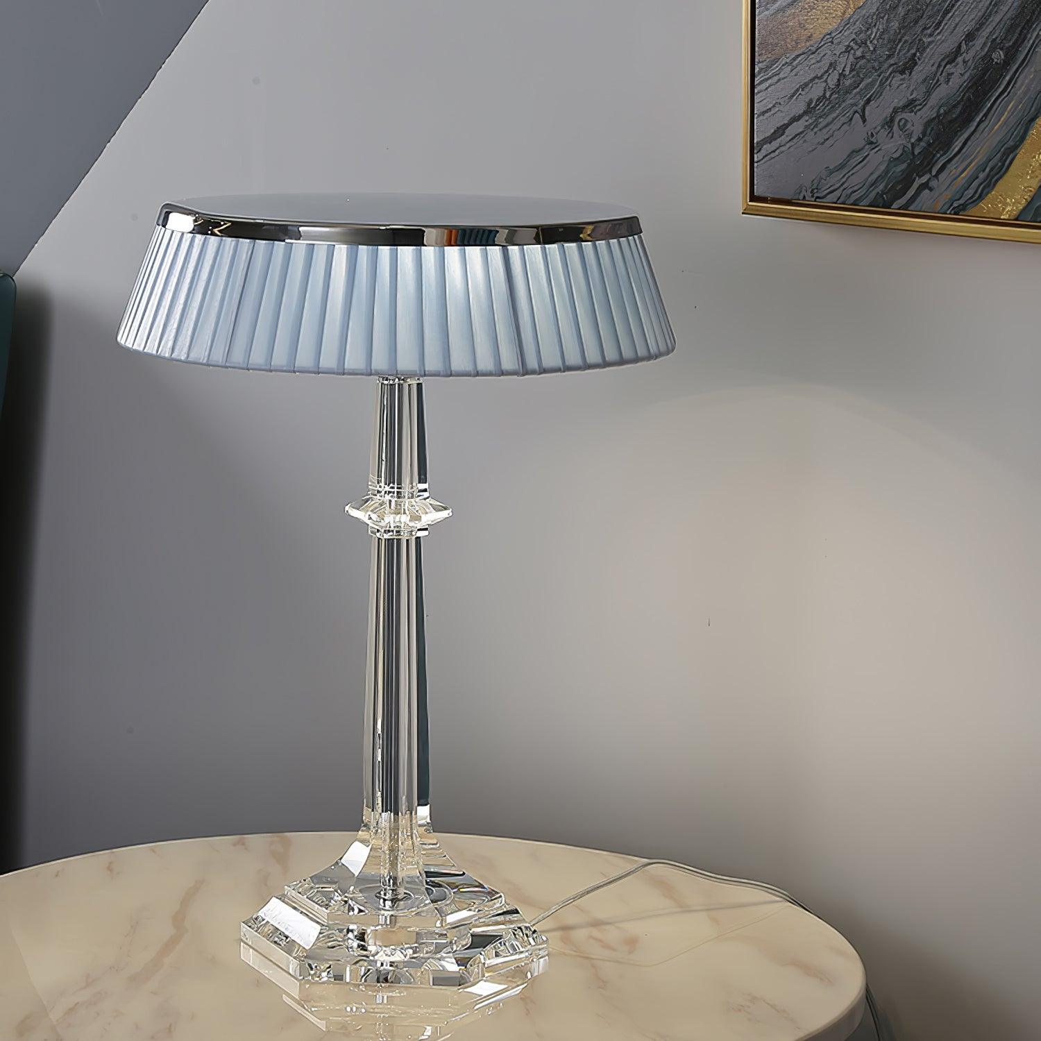 Versailles Modern Curved Glass Table Lamp for Bedroom and Office Task Lighting