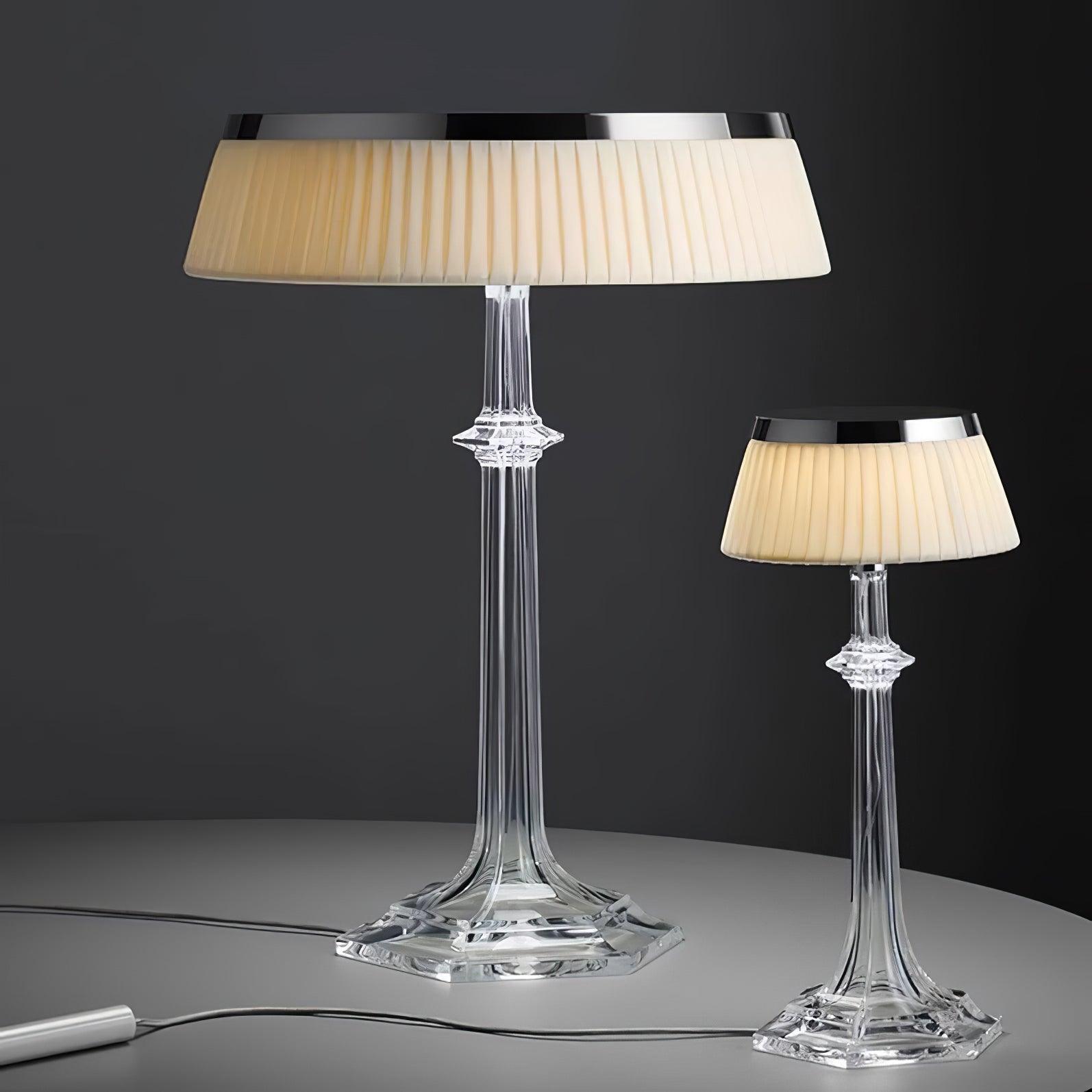 Versailles Modern Curved Glass Table Lamp for Bedroom and Office Task Lighting