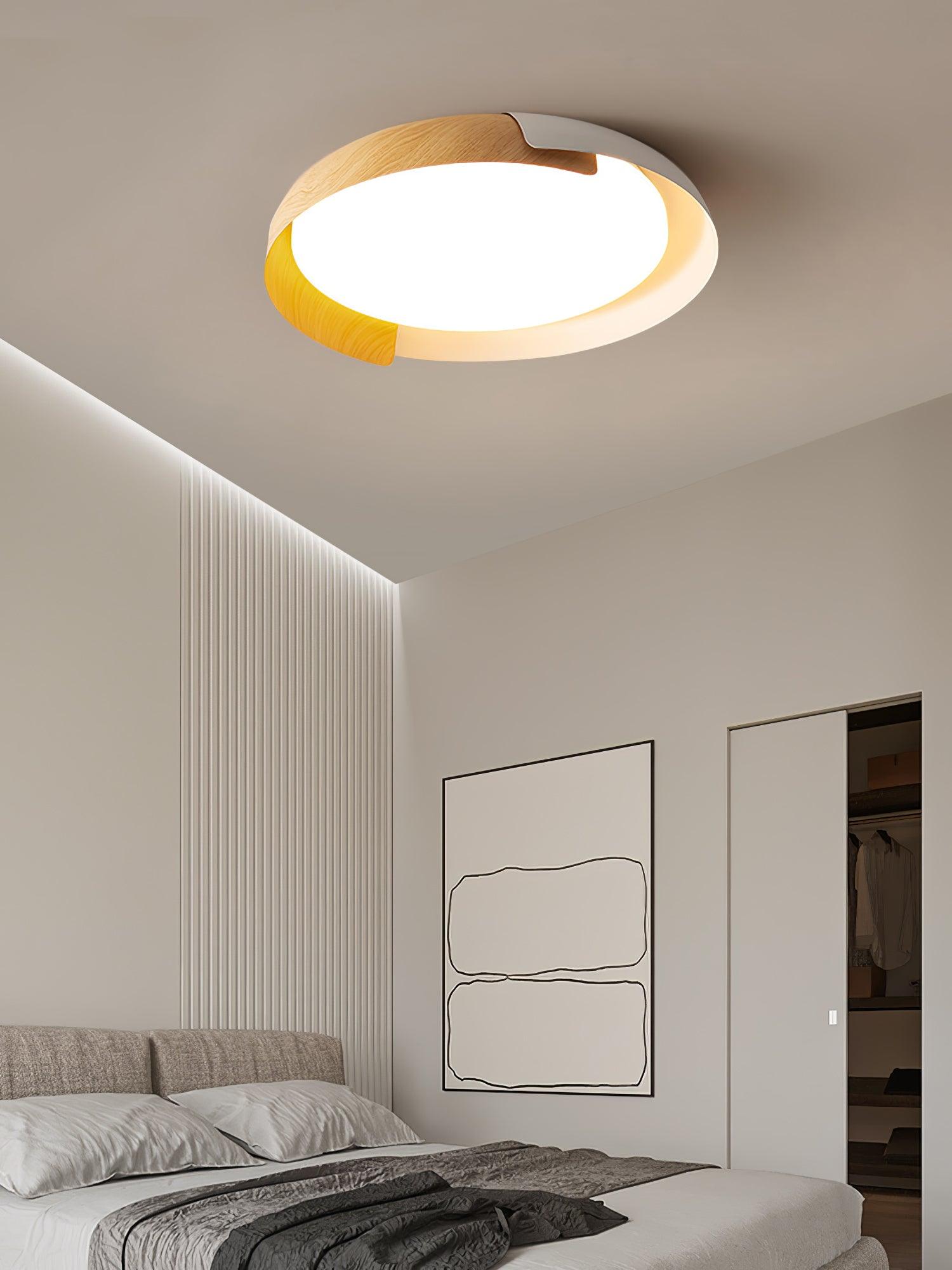 Modern Round LED Flush Mount Ceiling Light Contemporary Acrylic Fixture for Living Room and Office