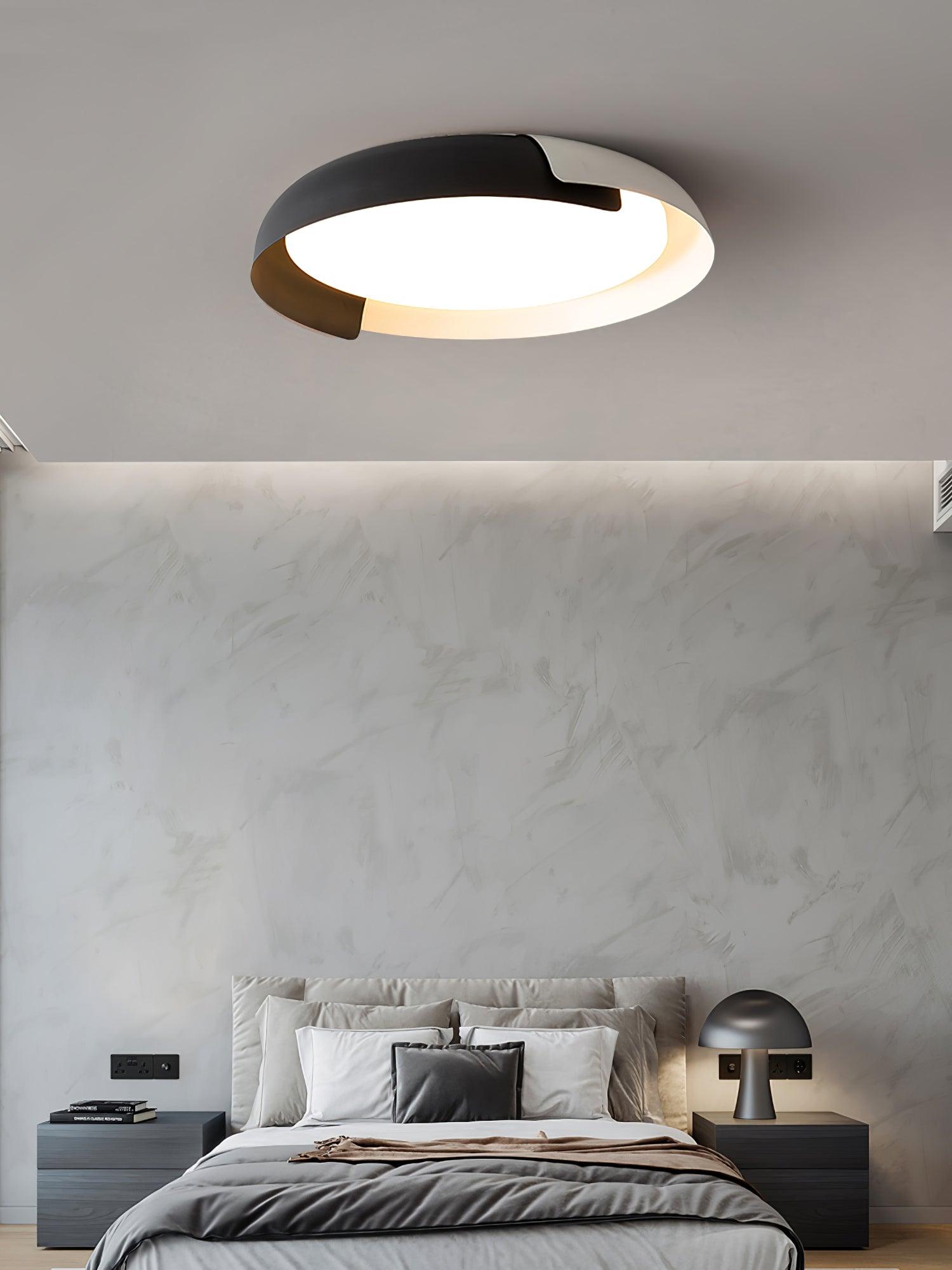 Modern Round LED Flush Mount Ceiling Light Contemporary Acrylic Fixture for Living Room and Office