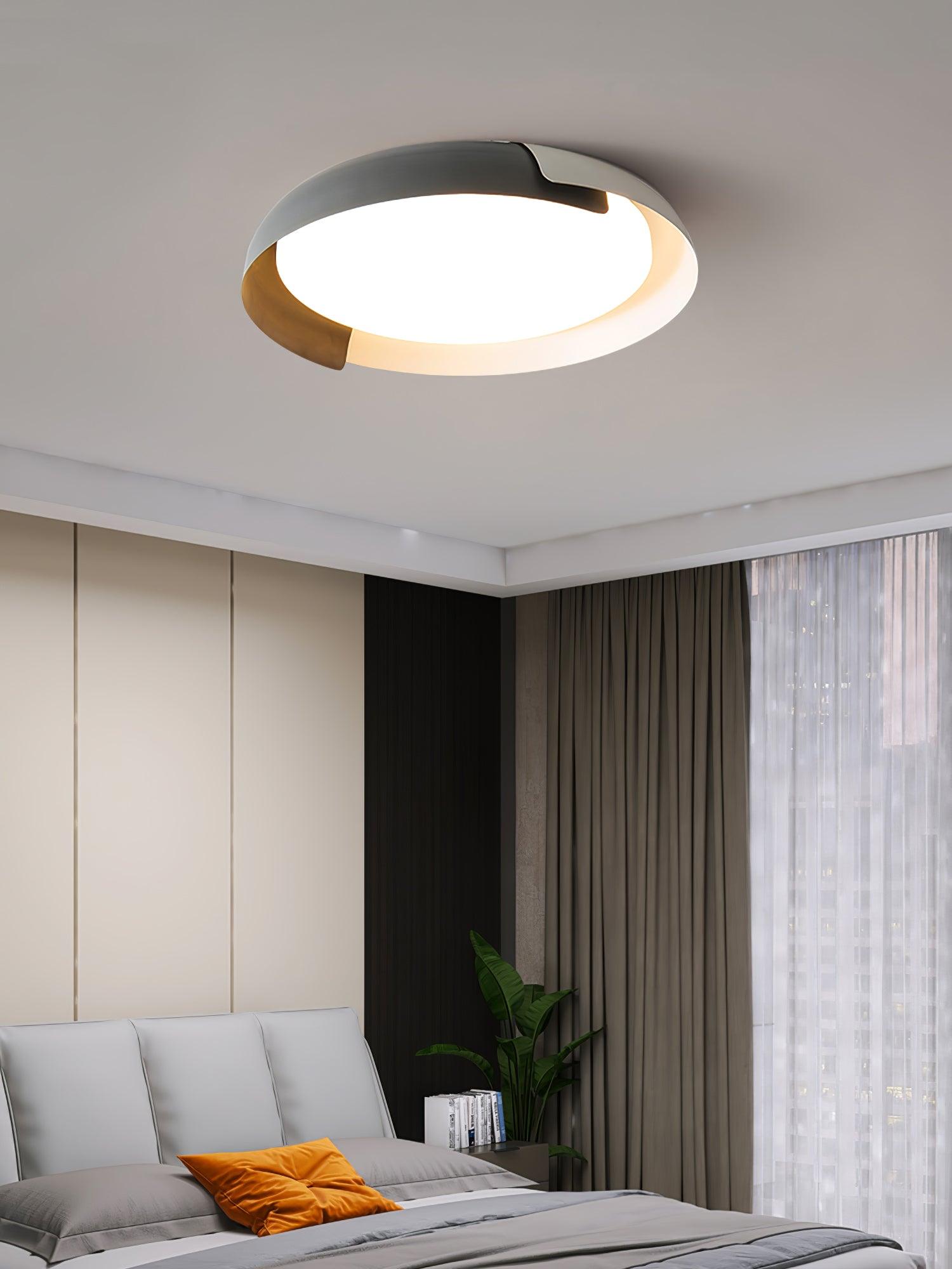 Modern Round LED Flush Mount Ceiling Light Contemporary Acrylic Fixture for Living Room and Office