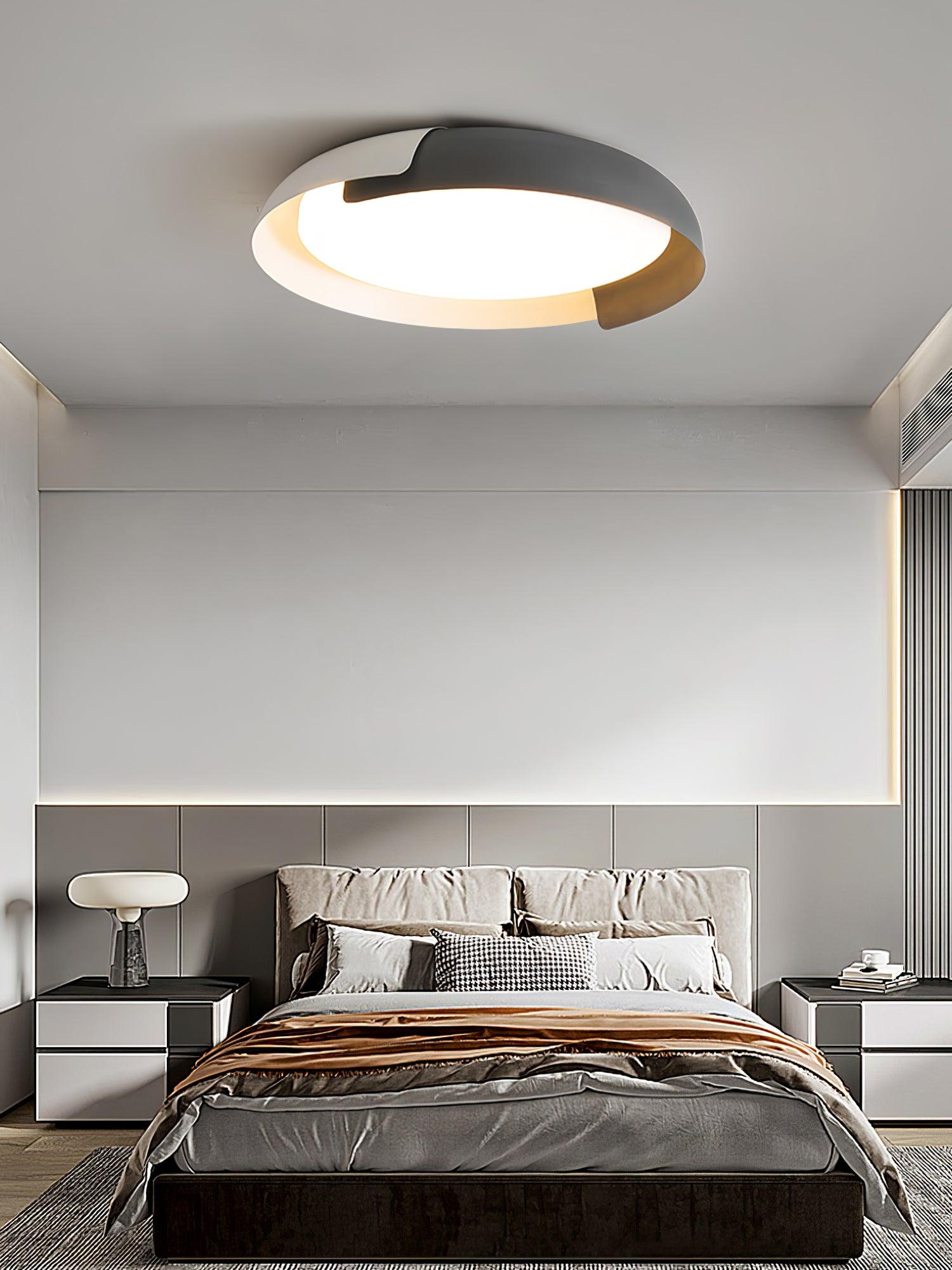 Modern Round LED Flush Mount Ceiling Light Contemporary Acrylic Fixture for Living Room and Office