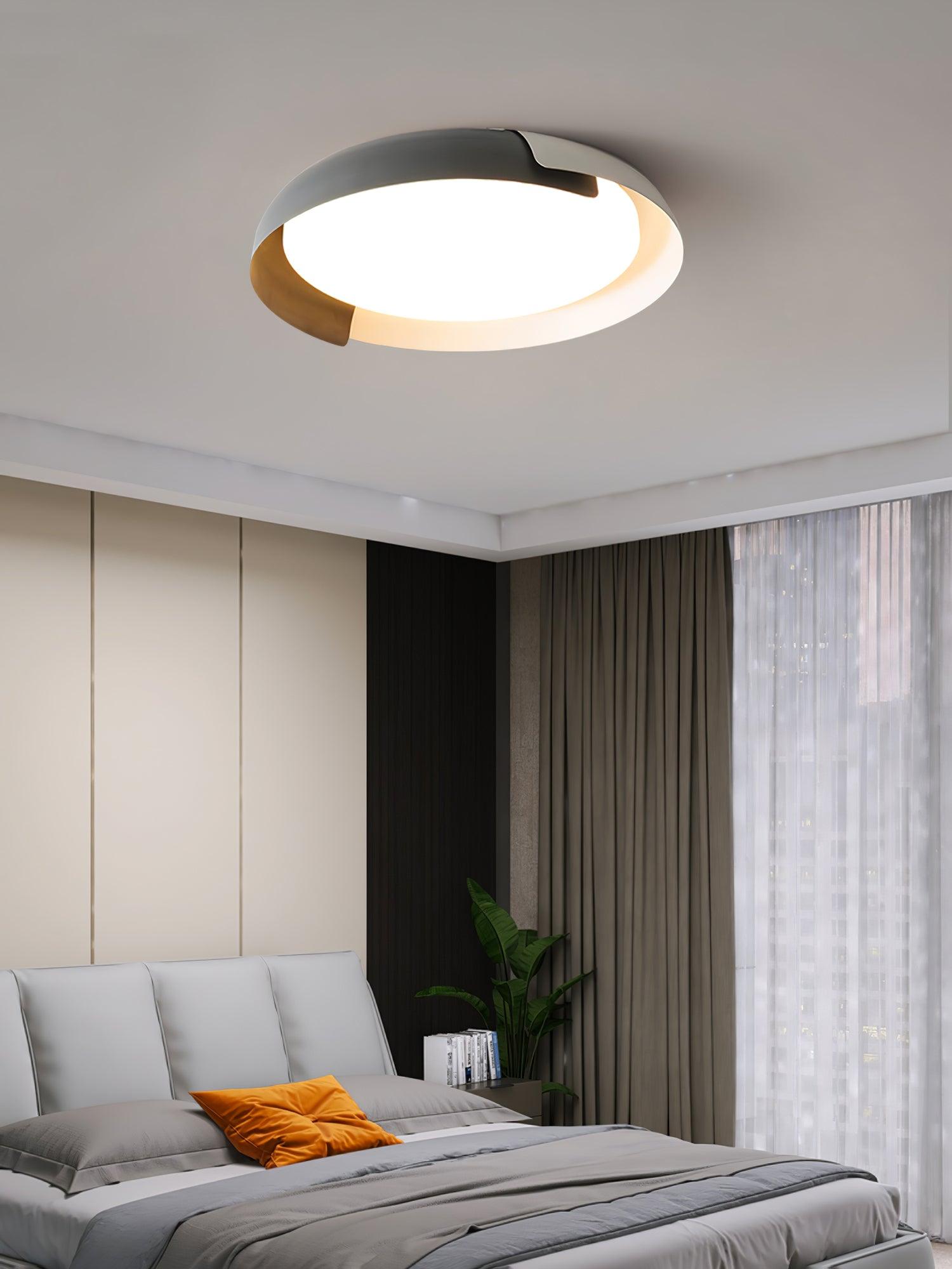 Modern Round LED Flush Mount Ceiling Light Contemporary Acrylic Fixture for Living Room and Office