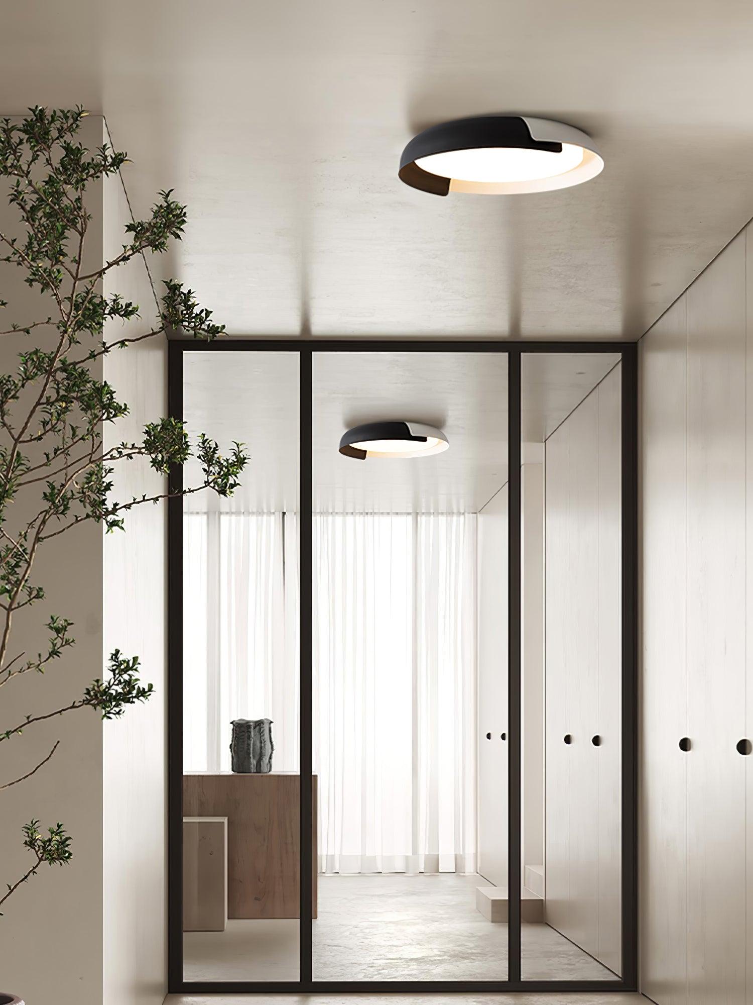 Modern Round LED Flush Mount Ceiling Light Contemporary Acrylic Fixture for Living Room and Office