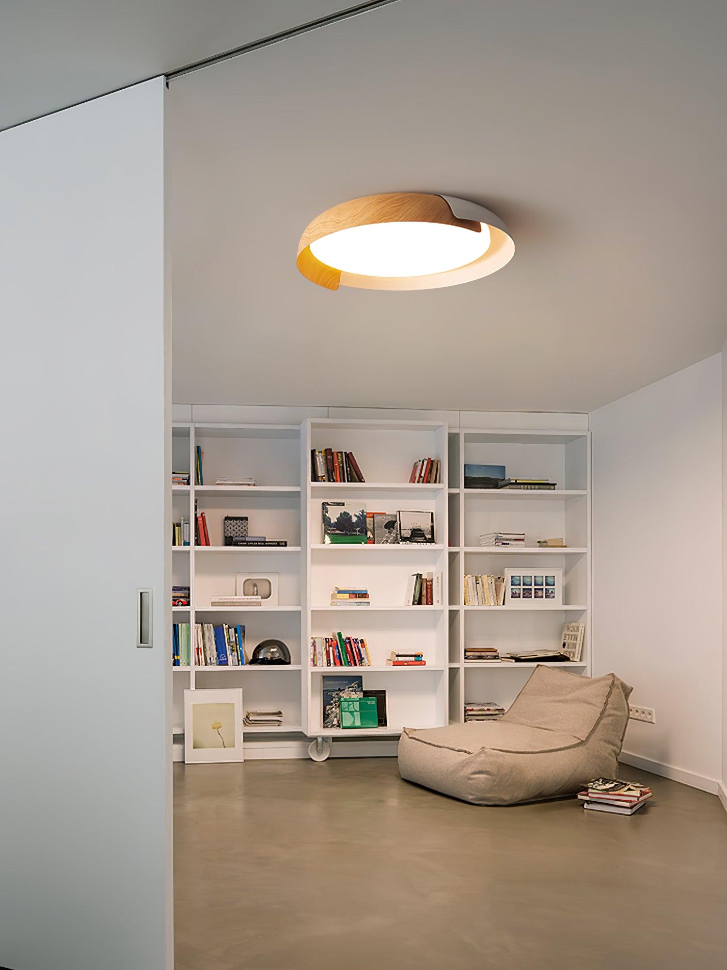 Modern Round LED Flush Mount Ceiling Light Contemporary Acrylic Fixture for Living Room and Office