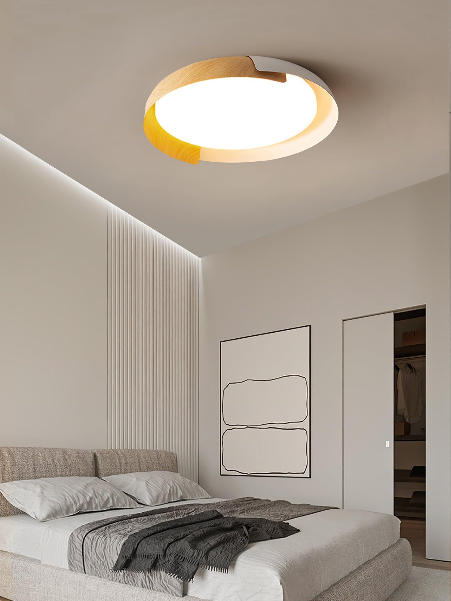 Modern Round LED Flush Mount Ceiling Light Contemporary Acrylic Fixture for Living Room and Office