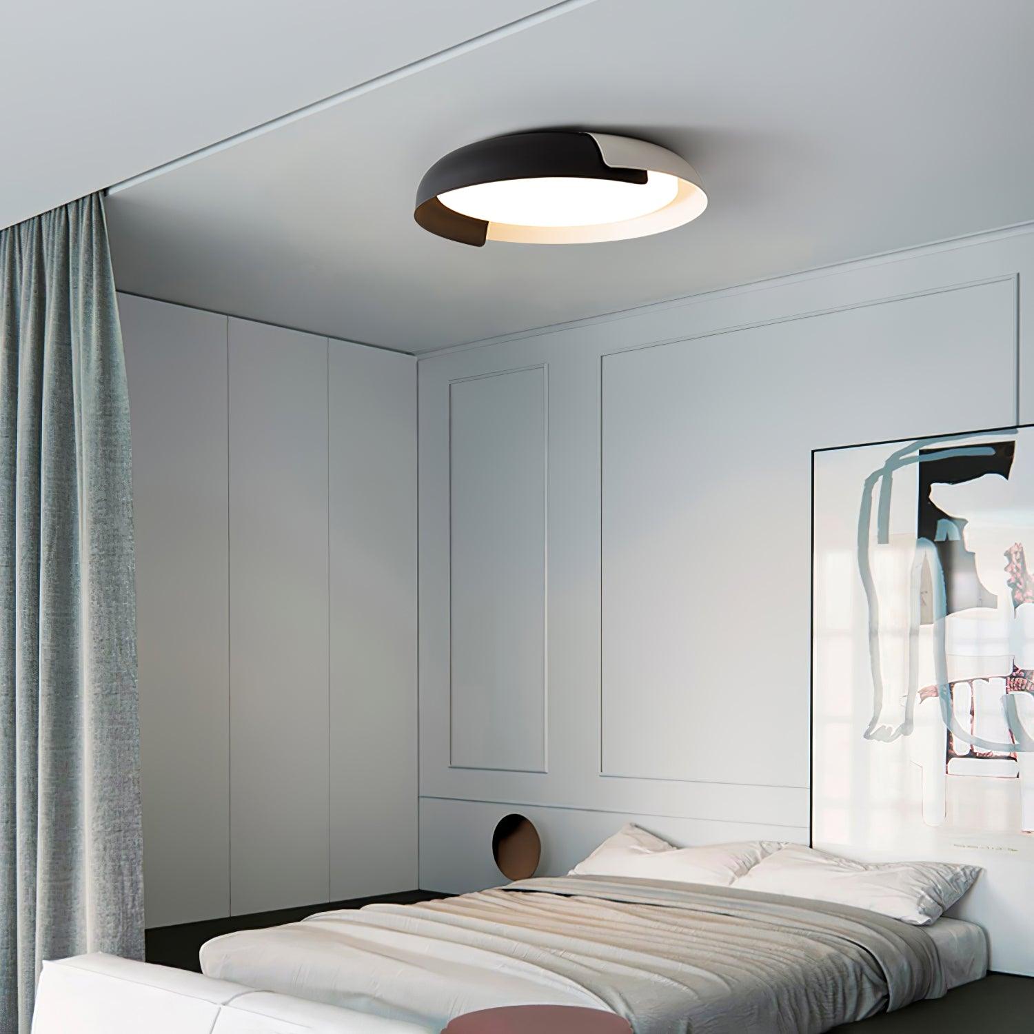 Modern Round LED Flush Mount Ceiling Light Contemporary Acrylic Fixture for Living Room and Office