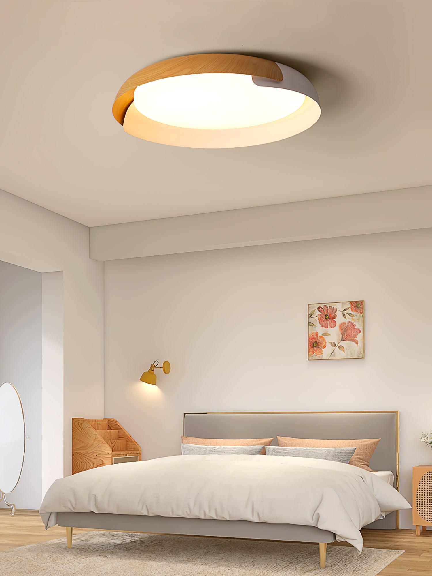 Modern Round LED Flush Mount Ceiling Light Contemporary Acrylic Fixture for Living Room and Office