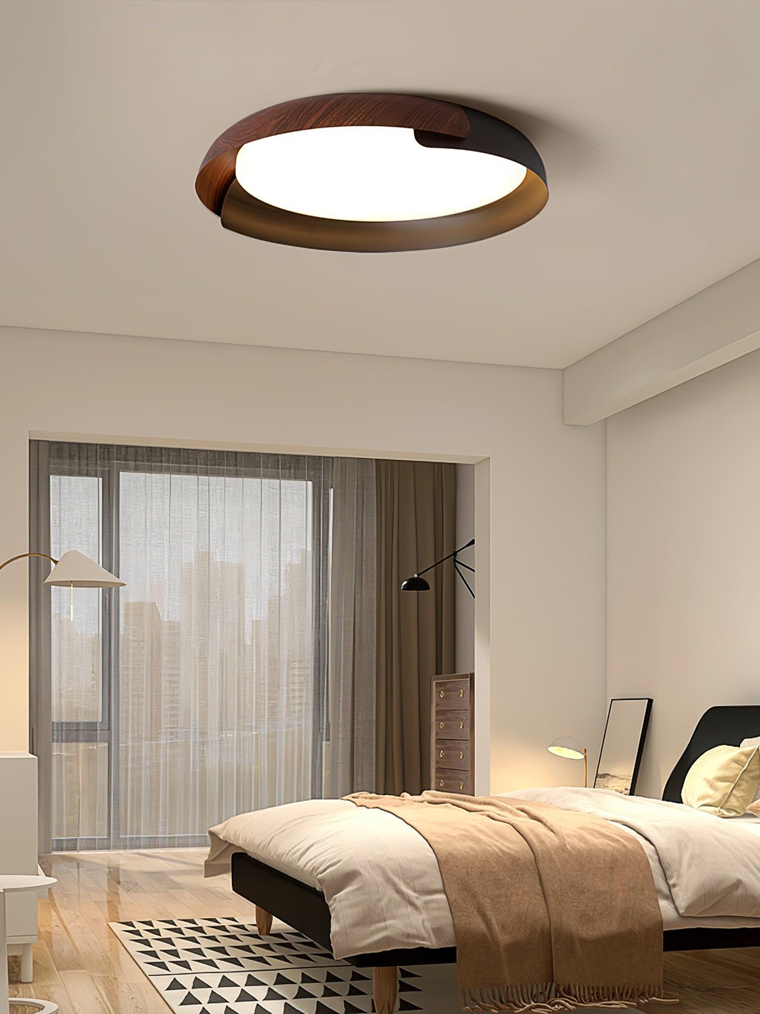 Modern Round LED Flush Mount Ceiling Light Contemporary Acrylic Fixture for Living Room and Office