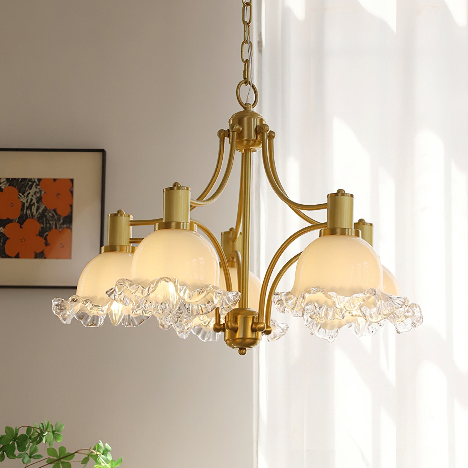 french-vintage-brass-floral-chandelier-with-glass-shades-elegant-copper-finish-hanging-pendant-light