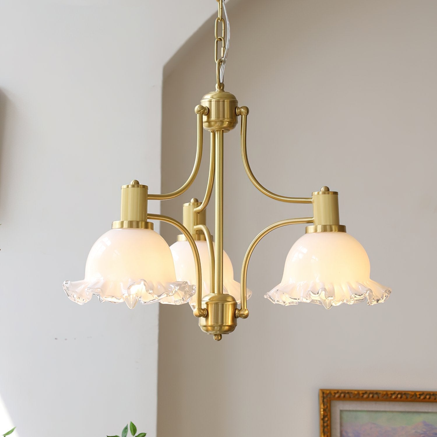 french-vintage-brass-floral-chandelier-with-glass-shades-elegant-copper-finish-hanging-pendant-light
