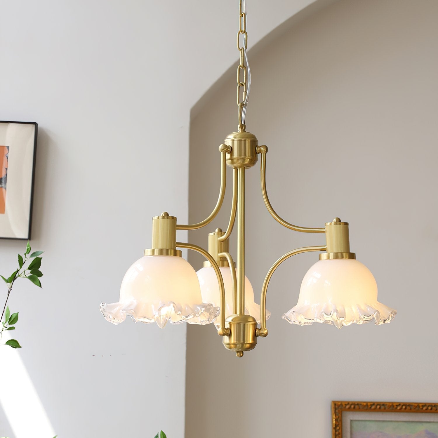 french-vintage-brass-floral-chandelier-with-glass-shades-elegant-copper-finish-hanging-pendant-light