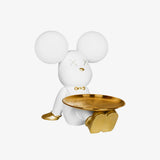Violent Bear Decorative Resin Table Lamp with Storage Tray for Modern Bedside and Office Desks