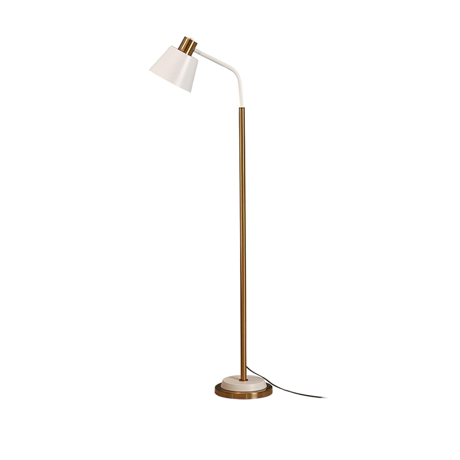 Modern Torchiere Standing Floor Lamp with Metal Frame and Elegant Gold Accents