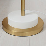 Modern Torchiere Standing Floor Lamp with Metal Frame and Elegant Gold Accents