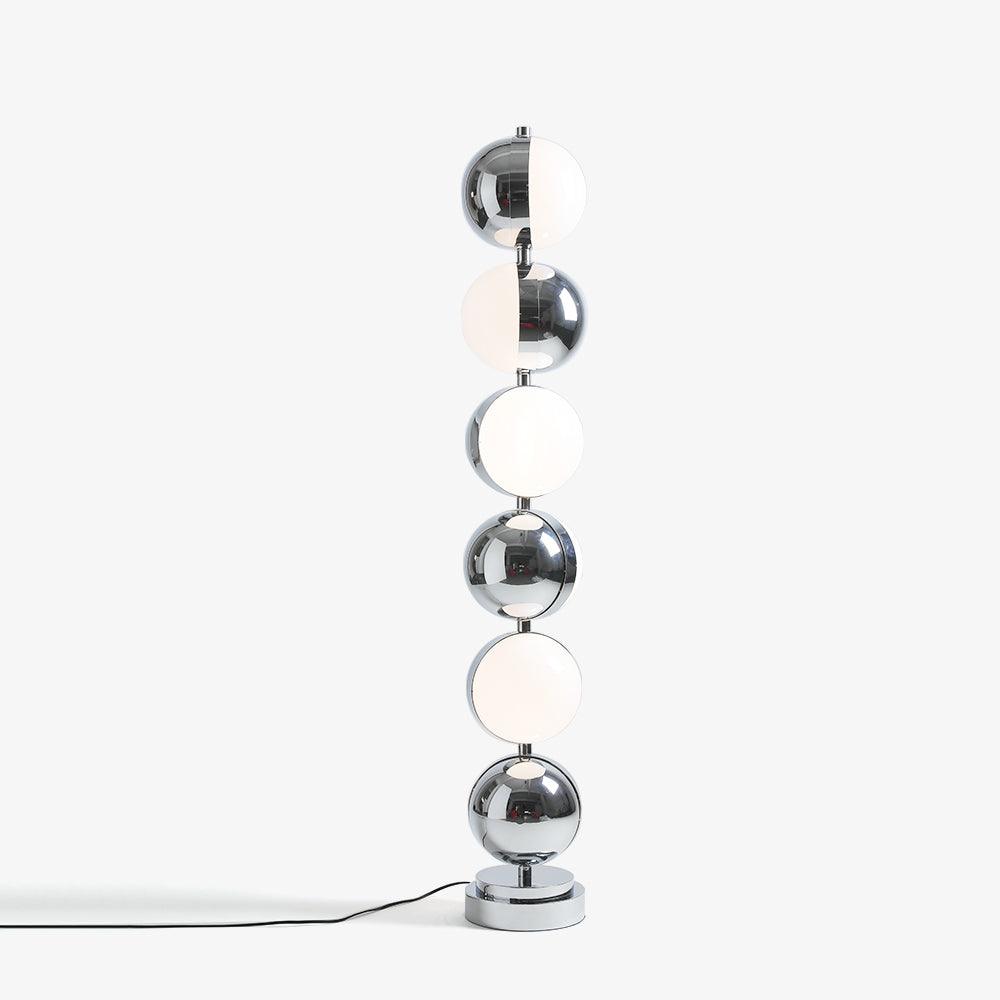 Modern Minimalist LED Standing Lamp with Chrome Finish and White Acrylic Shade