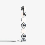 Modern Minimalist LED Standing Lamp with Chrome Finish and White Acrylic Shade