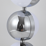 Modern Minimalist LED Standing Lamp with Chrome Finish and White Acrylic Shade