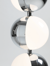 Modern Minimalist LED Standing Lamp with Chrome Finish and White Acrylic Shade