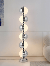 Modern Minimalist LED Standing Lamp with Chrome Finish and White Acrylic Shade