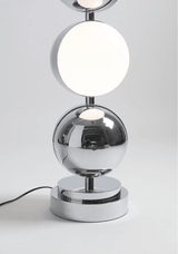 Modern Minimalist LED Standing Lamp with Chrome Finish and White Acrylic Shade