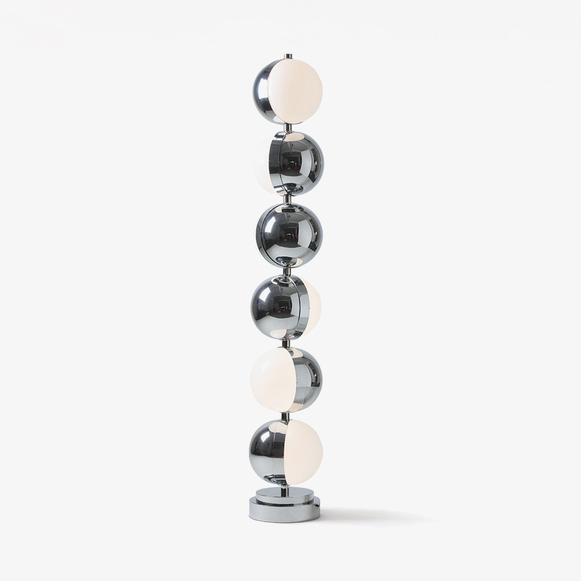 Modern Minimalist LED Standing Lamp with Chrome Finish and White Acrylic Shade