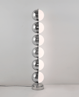 Modern Minimalist LED Standing Lamp with Chrome Finish and White Acrylic Shade