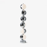 Modern Minimalist LED Standing Lamp with Chrome Finish and White Acrylic Shade