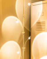 Wa Wa Designer Standing Floor Lamp with Integrated LED and Stainless Steel Accents