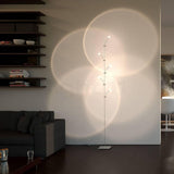 Wa Wa Designer Standing Floor Lamp with Integrated LED and Stainless Steel Accents