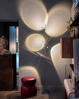Wa Wa Designer Standing Floor Lamp with Integrated LED and Stainless Steel Accents