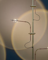 Wa Wa Designer Standing Floor Lamp with Integrated LED and Stainless Steel Accents