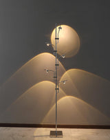 Wa Wa Designer Standing Floor Lamp with Integrated LED and Stainless Steel Accents