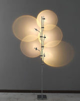 Wa Wa Designer Standing Floor Lamp with Integrated LED and Stainless Steel Accents