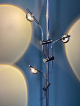 Wa Wa Designer Standing Floor Lamp with Integrated LED and Stainless Steel Accents