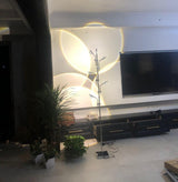 Wa Wa Designer Standing Floor Lamp with Integrated LED and Stainless Steel Accents