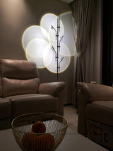 Wa Wa Designer Standing Floor Lamp with Integrated LED and Stainless Steel Accents