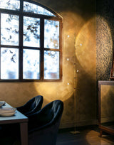 Wa Wa Designer Standing Floor Lamp with Integrated LED and Stainless Steel Accents