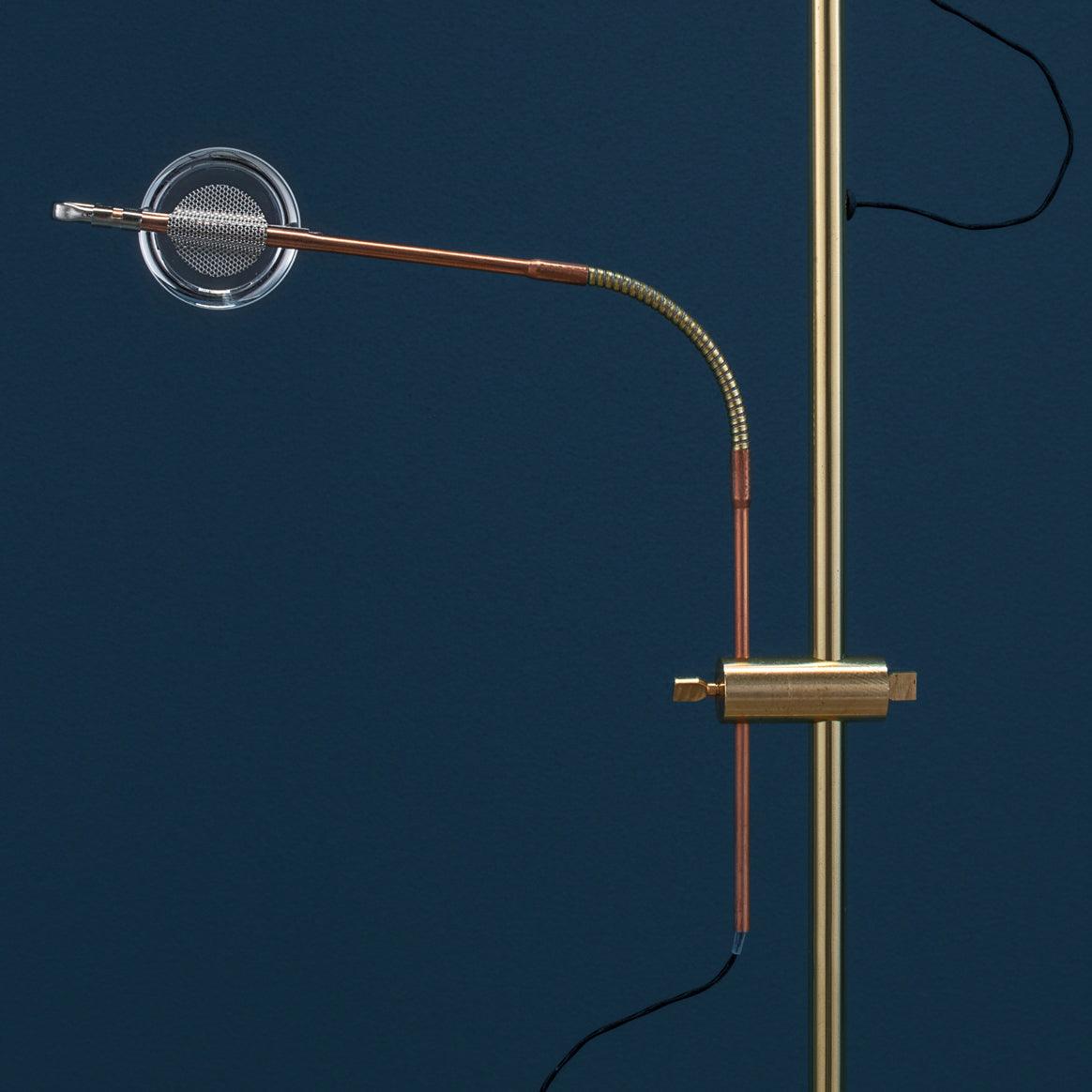 Wa Wa Designer Standing Floor Lamp with Integrated LED and Stainless Steel Accents